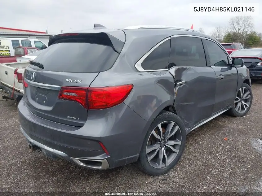 5J8YD4H85KL021146 2019 Acura Mdx Advance Pkg