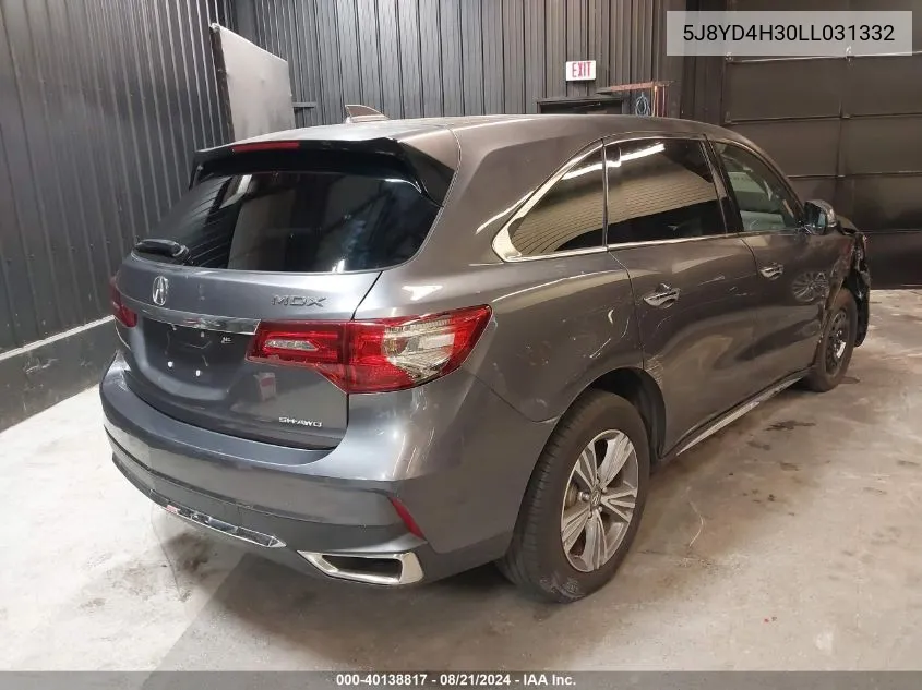 5J8YD4H30LL031332 2020 Acura Mdx Standard