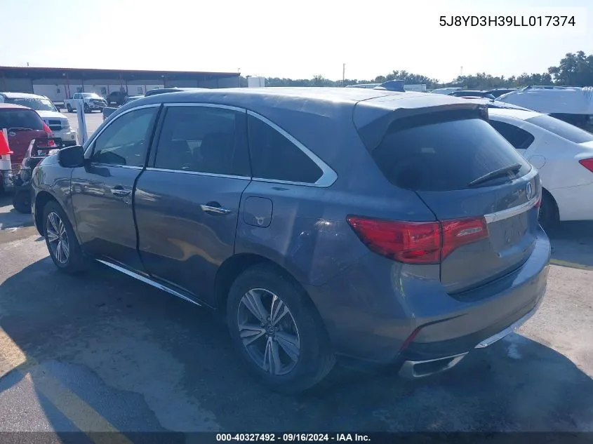 5J8YD3H39LL017374 2020 Acura Mdx Standard