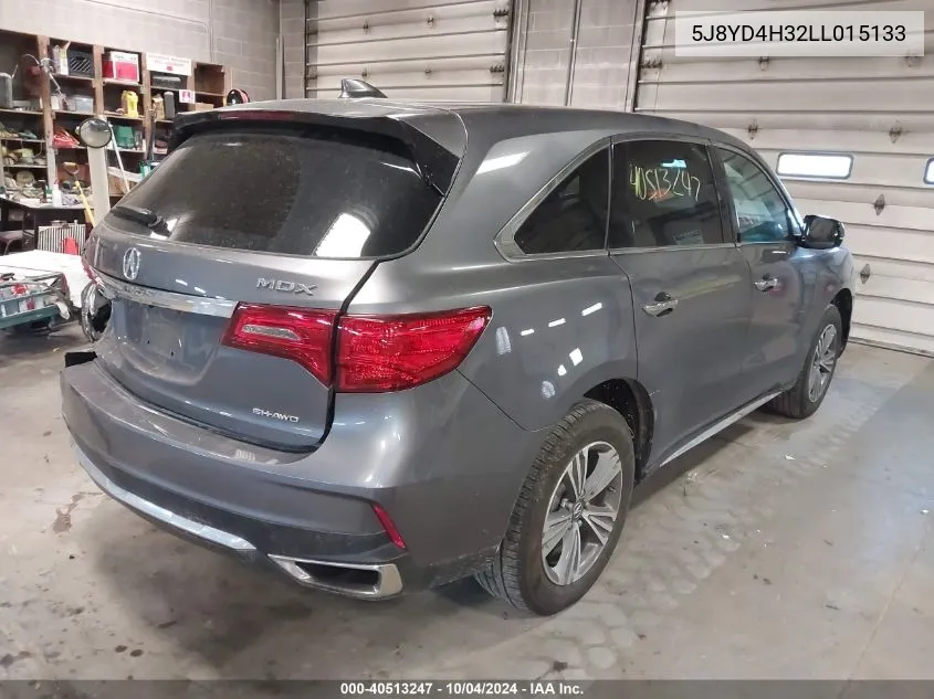 5J8YD4H32LL015133 2020 Acura Mdx Standard