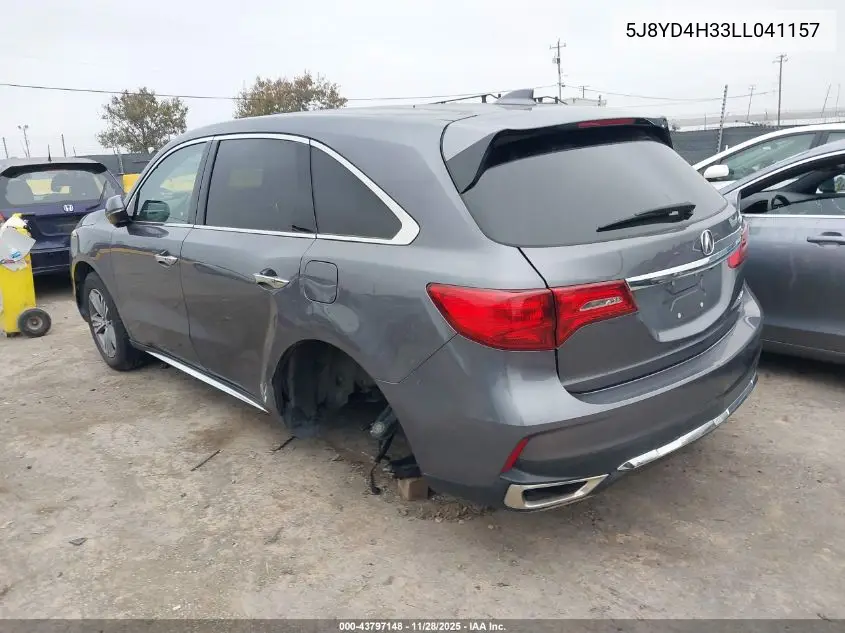 5J8YD4H33LL041157 2020 Acura Mdx Standard
