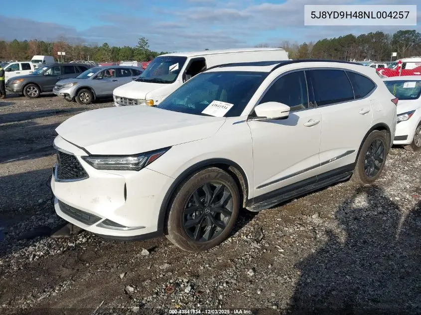 5J8YD9H48NL004257 2022 Acura Mdx Technology Package