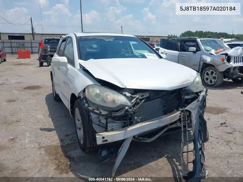 5J8TB18597A020184 2007 Acura Rdx