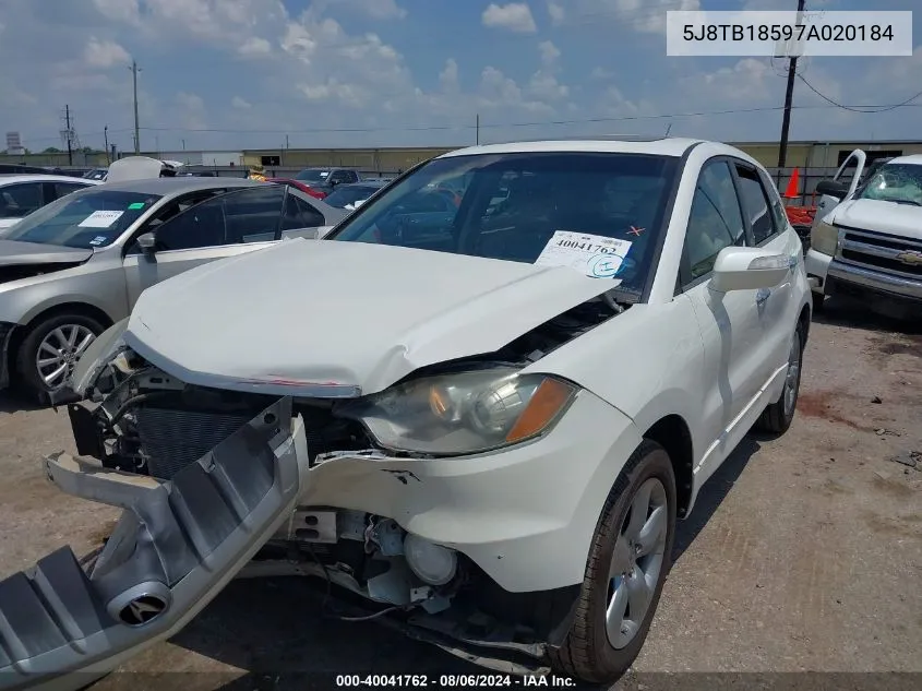 5J8TB18597A020184 2007 Acura Rdx