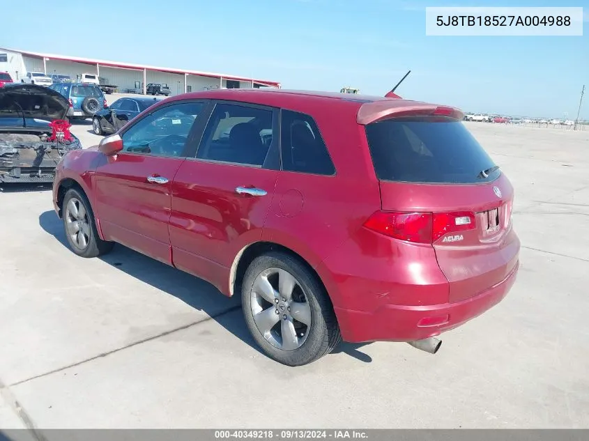 5J8TB18527A004988 2007 Acura Rdx