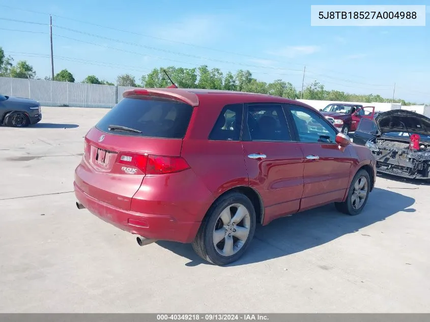 5J8TB18527A004988 2007 Acura Rdx