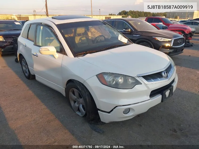 5J8TB18587A009919 2007 Acura Rdx