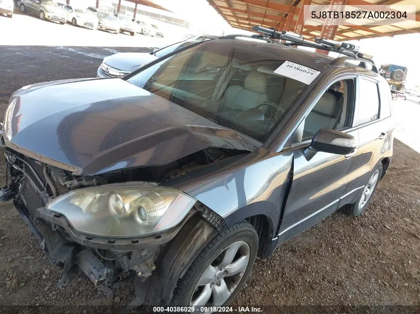 5J8TB18527A002304 2007 Acura Rdx