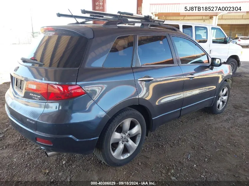 5J8TB18527A002304 2007 Acura Rdx