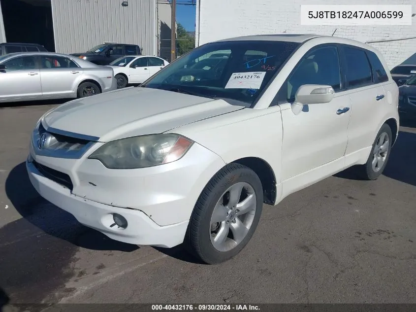 5J8TB18247A006599 2007 Acura Rdx