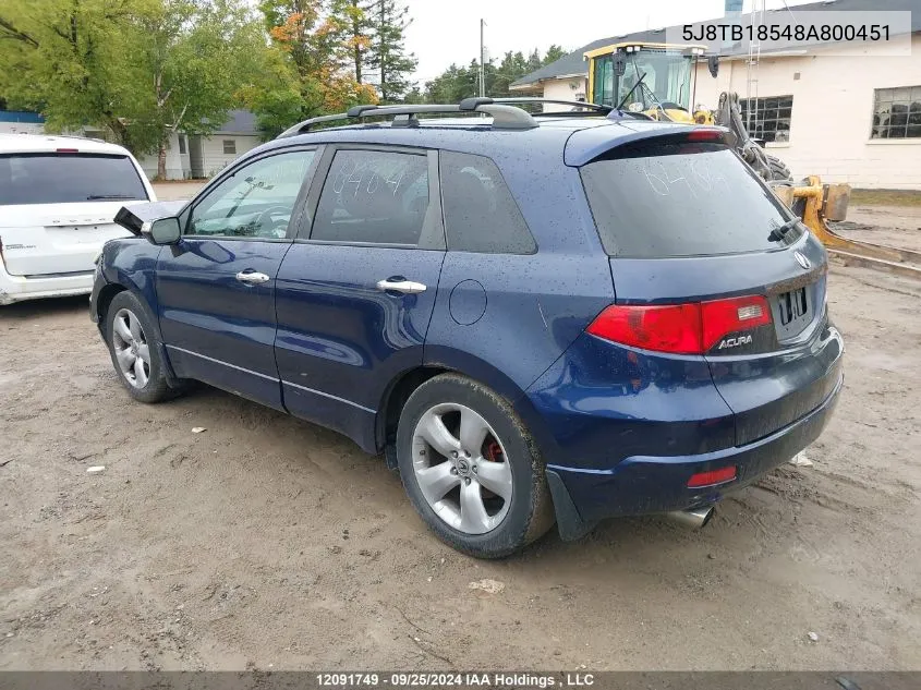 5J8TB18548A800451 2008 Acura Rdx