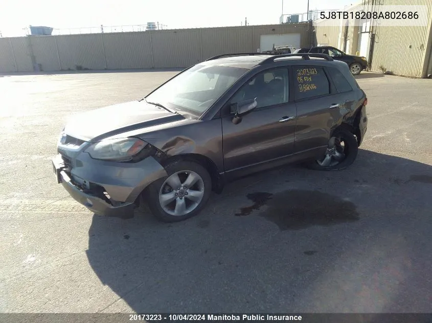 5J8TB18208A802686 2008 Acura Rdx