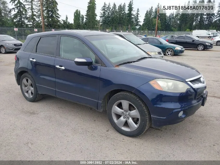 5J8TB18548A017839 2008 Acura Rdx