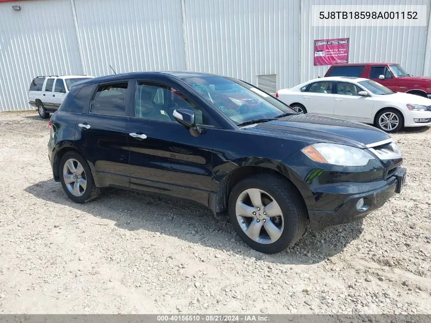 5J8TB18598A001152 2008 Acura Rdx