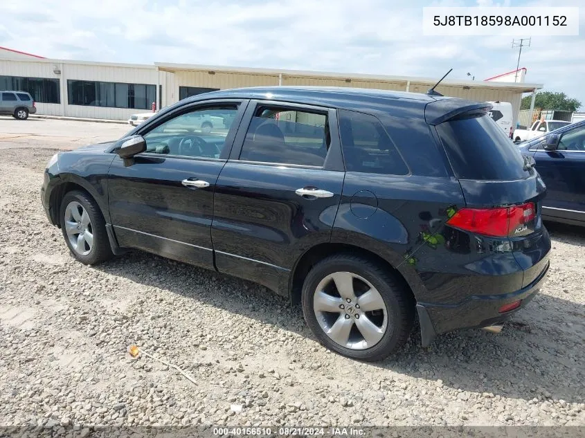 5J8TB18598A001152 2008 Acura Rdx