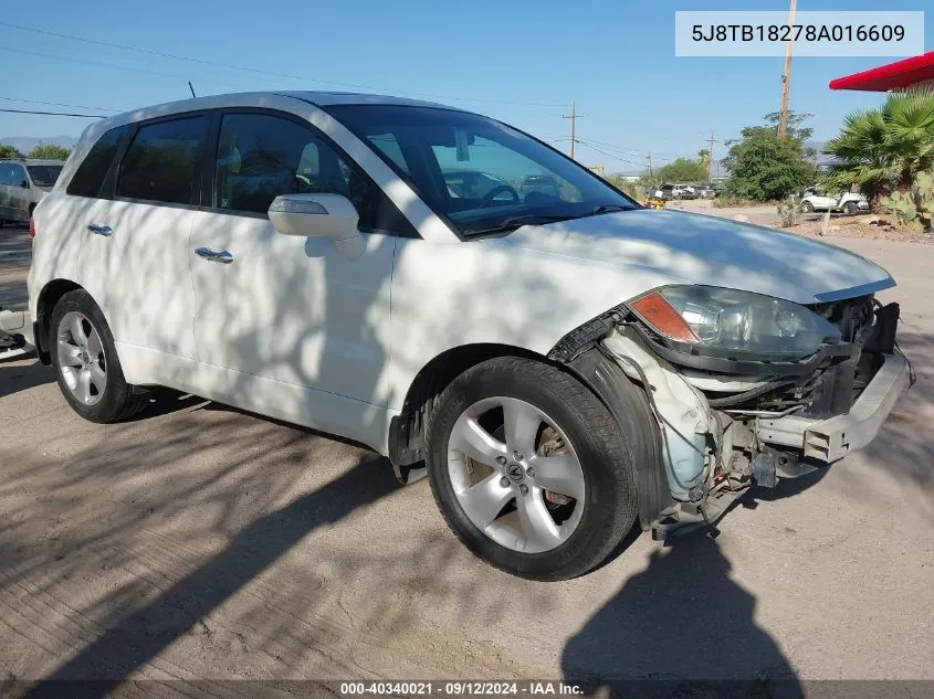 5J8TB18278A016609 2008 Acura Rdx