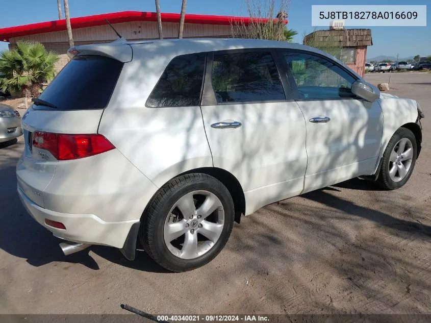 5J8TB18278A016609 2008 Acura Rdx