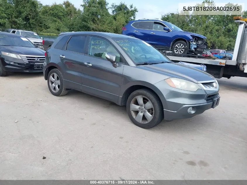 5J8TB18208A002695 2008 Acura Rdx