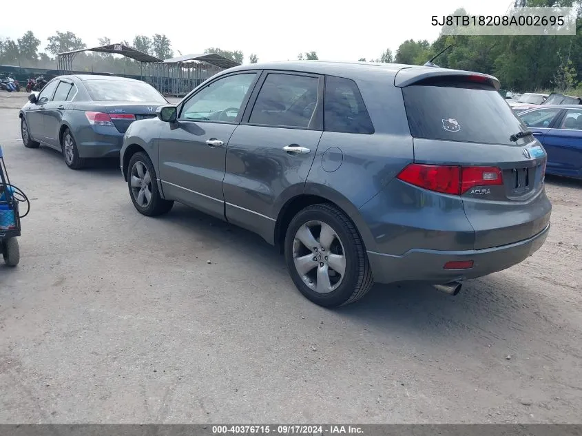 5J8TB18208A002695 2008 Acura Rdx