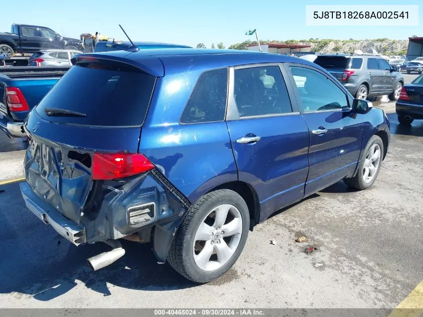 5J8TB18268A002541 2008 Acura Rdx