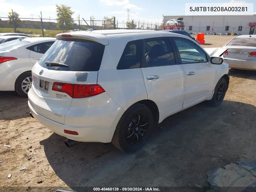 5J8TB18208A003281 2008 Acura Rdx