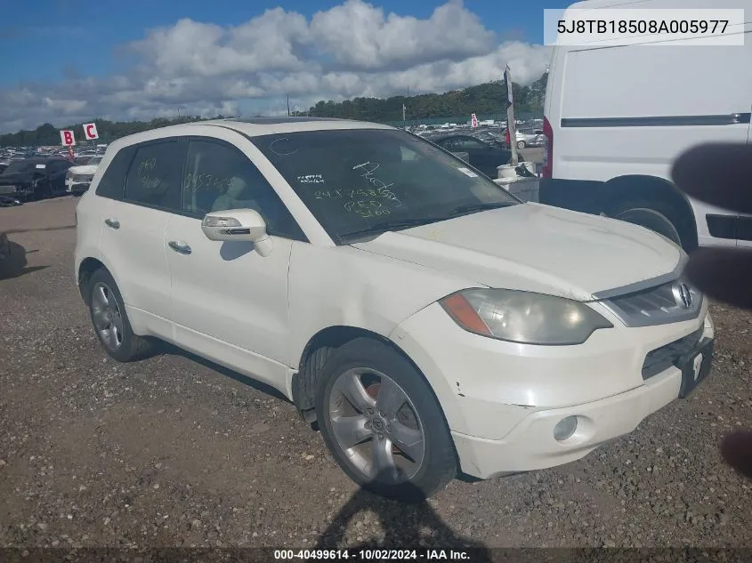 5J8TB18508A005977 2008 Acura Rdx