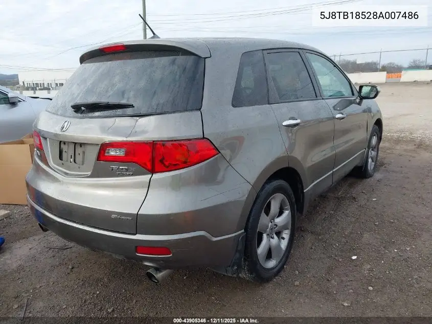 5J8TB18528A007486 2008 Acura Rdx
