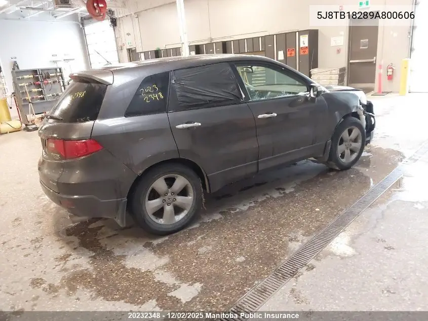 5J8TB18289A800606 2009 Acura Rdx