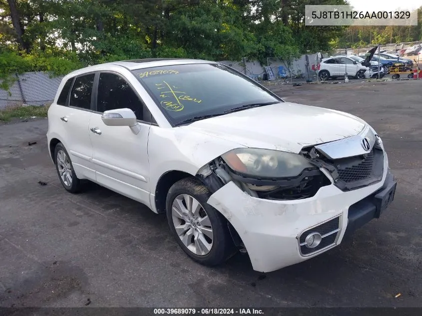 5J8TB1H26AA001329 2010 Acura Rdx