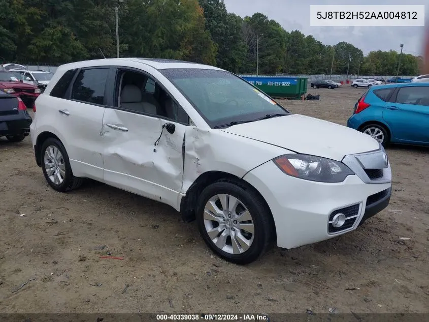 5J8TB2H52AA004812 2010 Acura Rdx