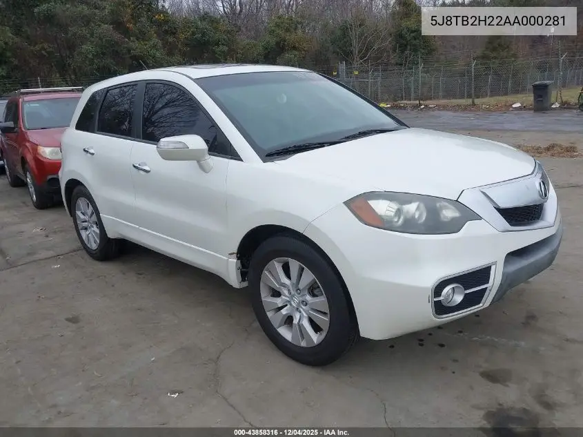 5J8TB2H22AA000281 2010 Acura Rdx