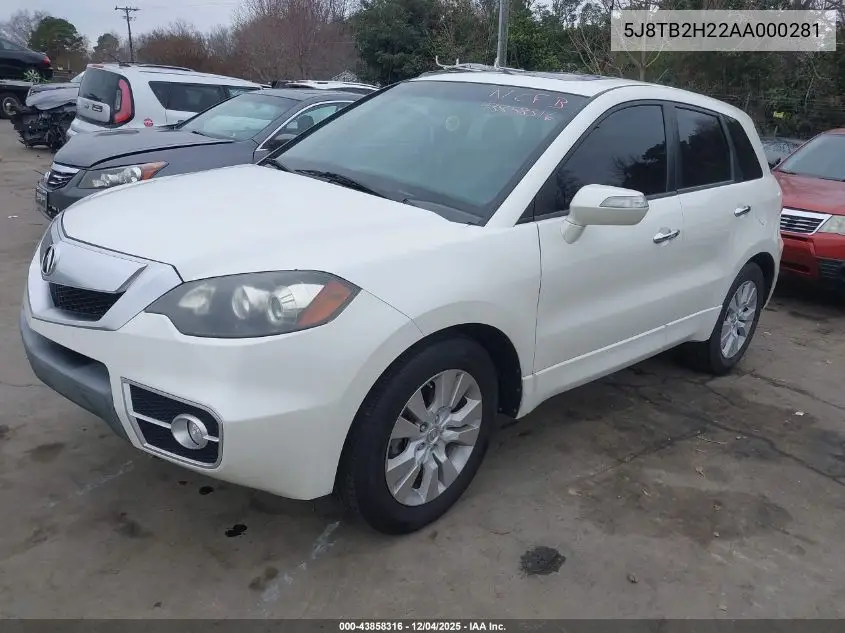 5J8TB2H22AA000281 2010 Acura Rdx