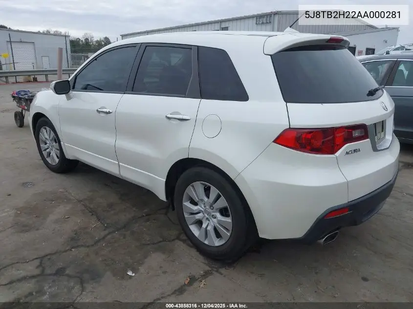 5J8TB2H22AA000281 2010 Acura Rdx