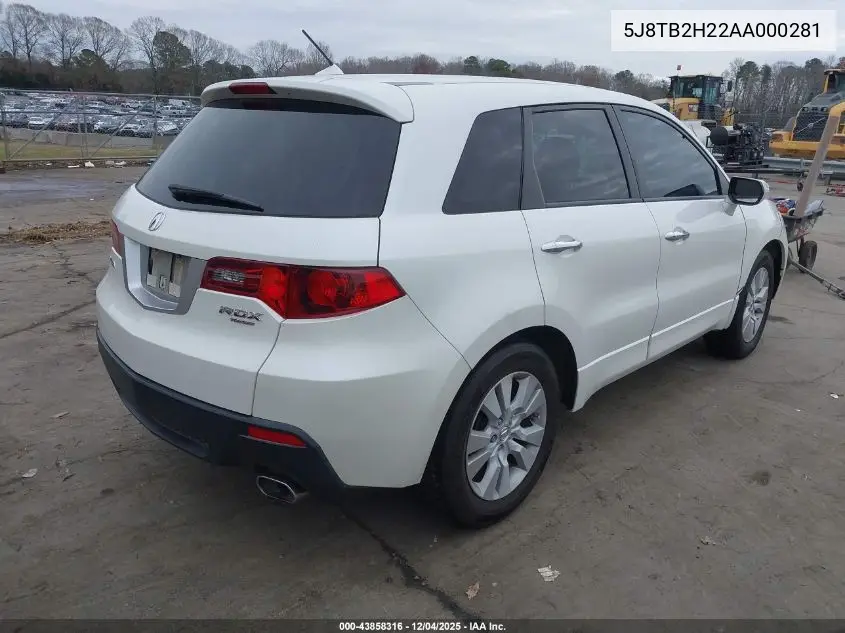5J8TB2H22AA000281 2010 Acura Rdx