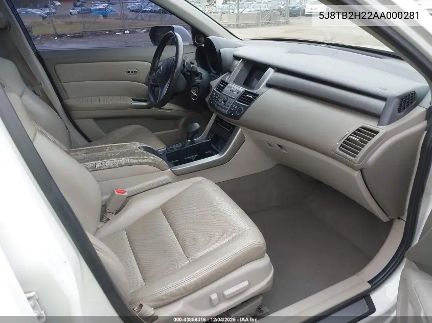 5J8TB2H22AA000281 2010 Acura Rdx