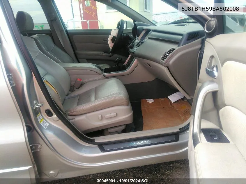 5J8TB1H59BA802008 2011 Acura Rdx Technology