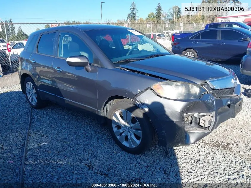 5J8TB1H2XBA800306 2011 Acura Rdx