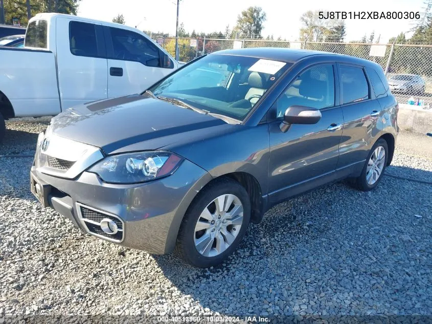 5J8TB1H2XBA800306 2011 Acura Rdx