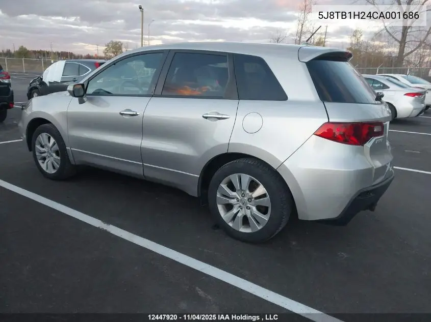 5J8TB1H24CA001686 2012 Acura Rdx