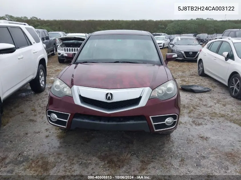 5J8TB2H24CA003122 2012 Acura Rdx