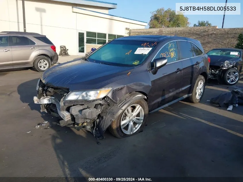 5J8TB4H58DL005533 2013 Acura Rdx