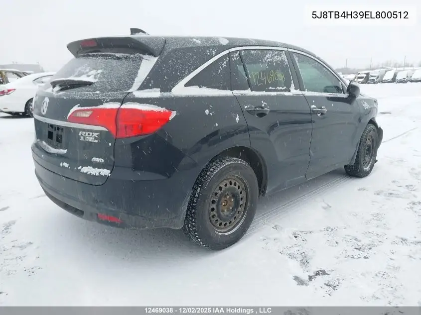 5J8TB4H39EL800512 2014 Acura Rdx