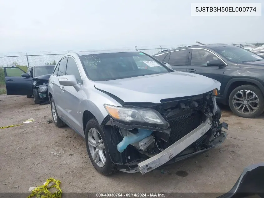 5J8TB3H50EL000774 2014 Acura Rdx