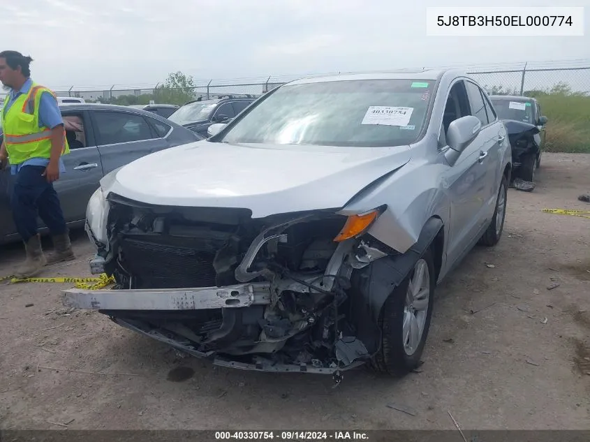 5J8TB3H50EL000774 2014 Acura Rdx