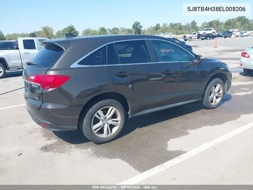 5J8TB4H38EL008206 2014 Acura Rdx