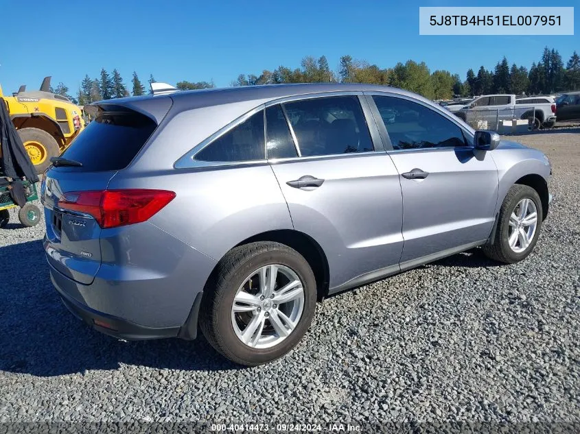 5J8TB4H51EL007951 2014 Acura Rdx