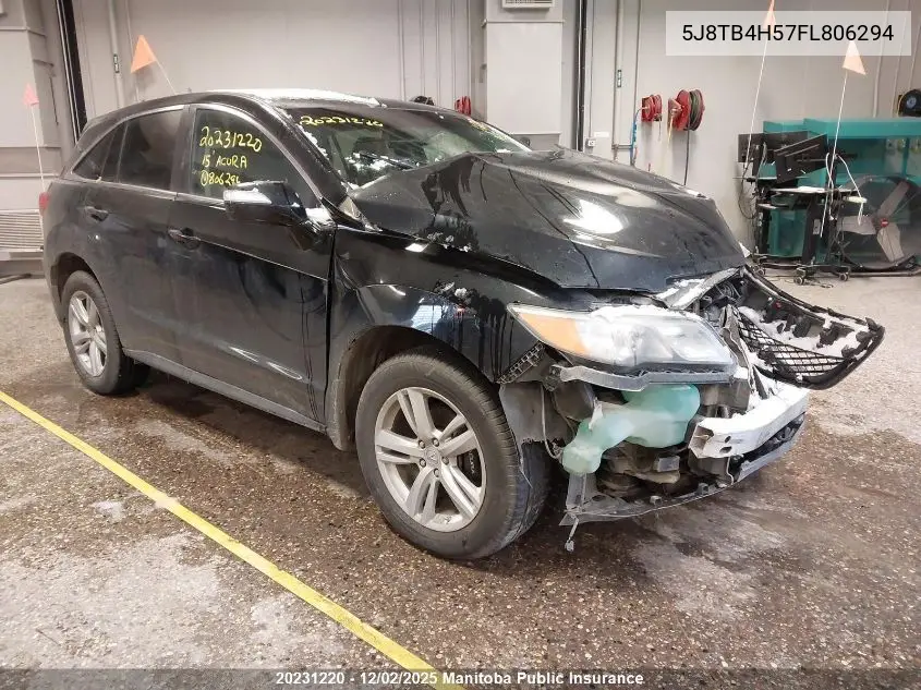5J8TB4H57FL806294 2015 Acura Rdx