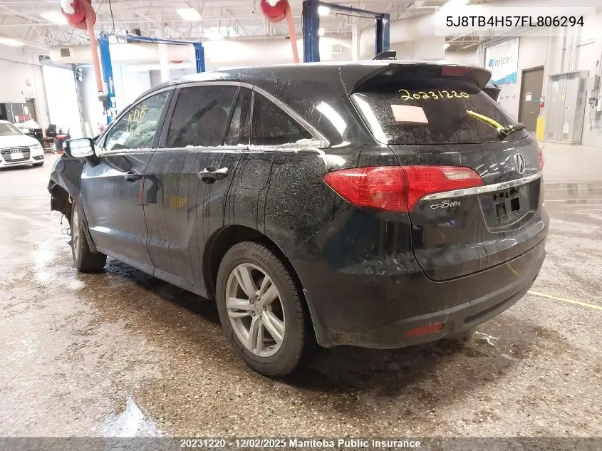 5J8TB4H57FL806294 2015 Acura Rdx