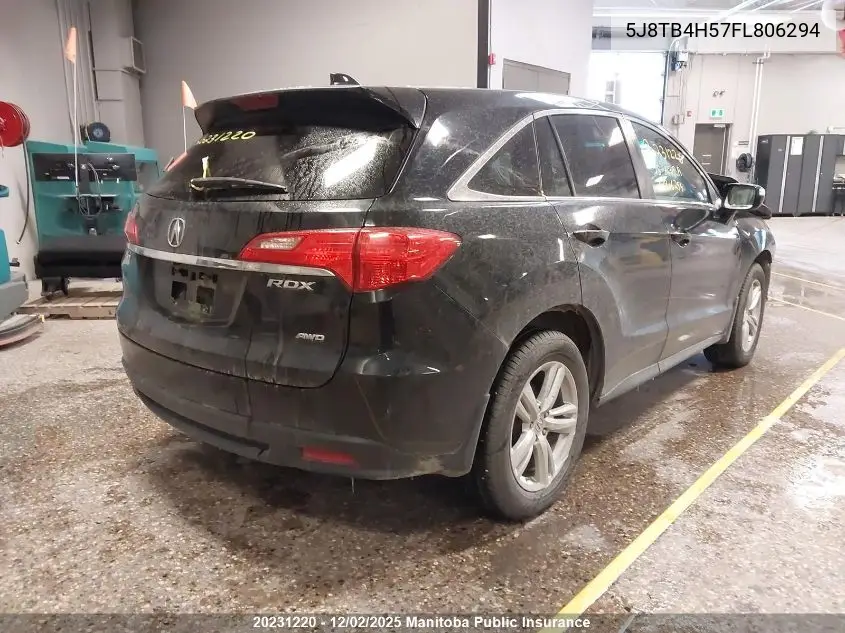 5J8TB4H57FL806294 2015 Acura Rdx