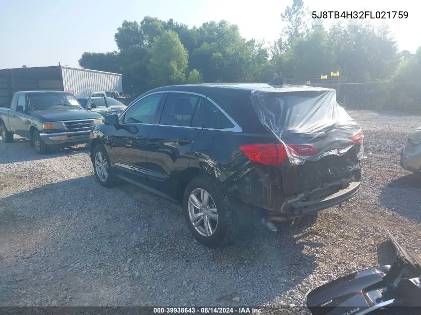 5J8TB4H32FL021759 2015 Acura Rdx